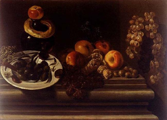 Juan de  Espinosa Still-Life of Fruit and a Plate of Olives oil painting image